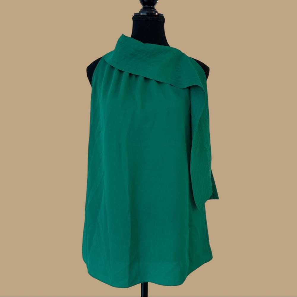 Apartamento 03 Sculptural Emerald Blouse — Size M (Brazilian 38 ≈ US 6)
